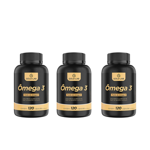 Kit C/3 Ômega 3 C/120 Cápsulas - Gold Lab