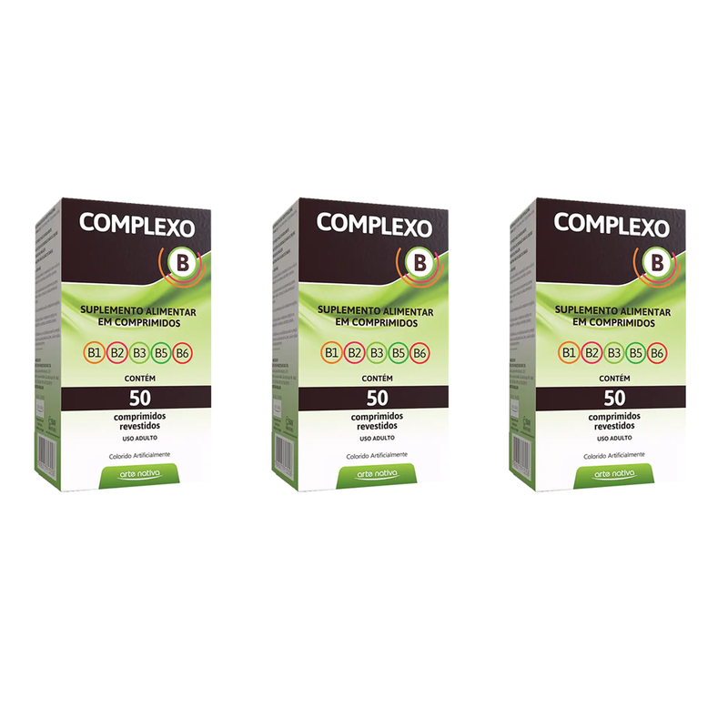 Kit C/3 Complexo B C/50 Comprimidos - Arte Nativa