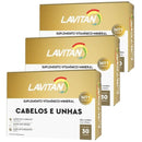 Kit C/3 Lavitan Hair Cabelos & Unhas C/30 Cápsulas - Cimed