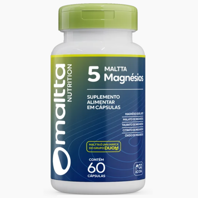 Maltta 5 Magnésios 60 Cápsulas - Energia e Músculos