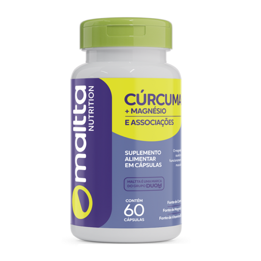 Suplemento Cúrcuma + Magnésio 60 Cápsulas Articulações - Maltta
