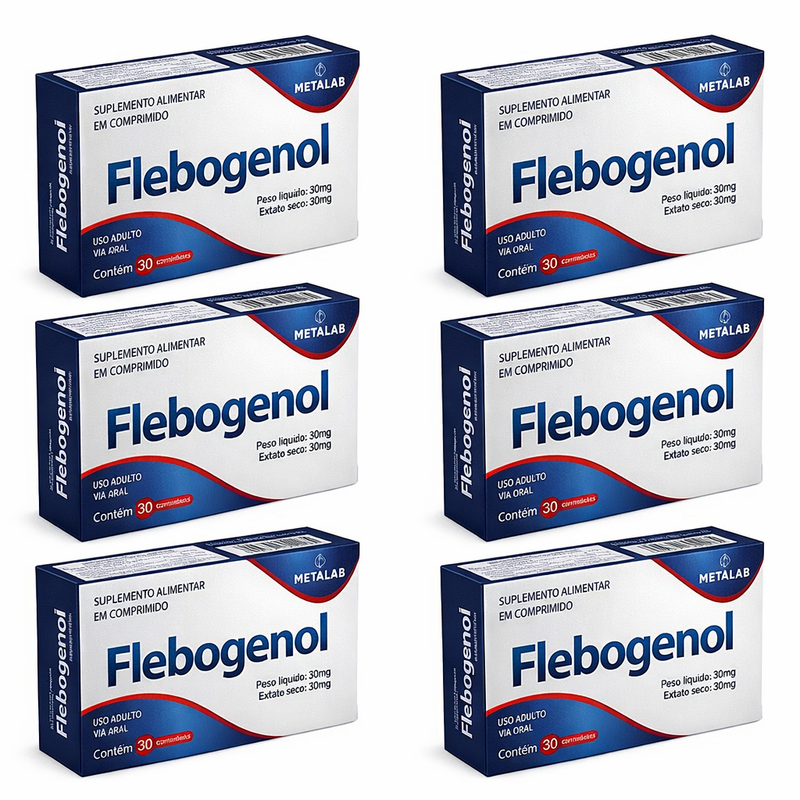 Kit C/6 Flebogenol 50mg C/30 Comprimidos