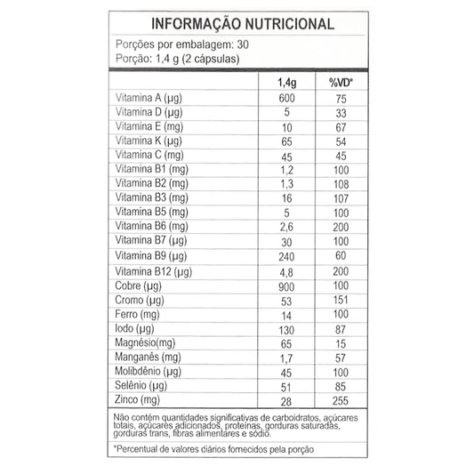 Testo Vital For Man 60 Cápsulas | Prevent Farma