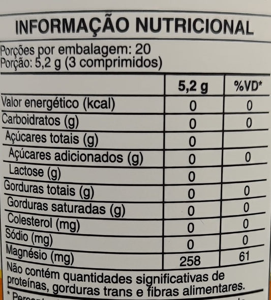 Cloreto de Magnésio P.A. 60 Comprimidos | Catarinense
