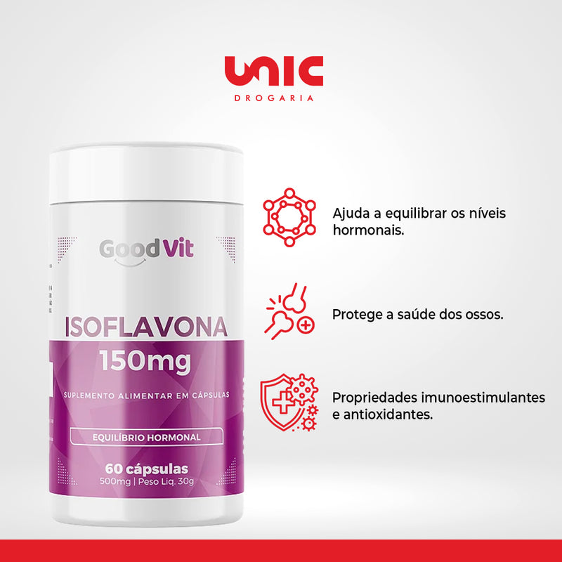 Isoflavona Menopausa Natural 150mg 60 Cápsulas Good Vit