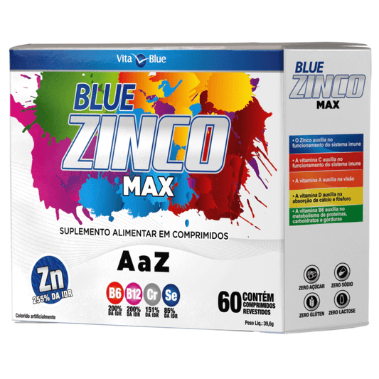 Blue Zinco Max 60 Comprimidos - Vita Blue