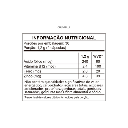 Chlorella + Vitaminas 500mg C/60 Cápsulas - QualyNutri