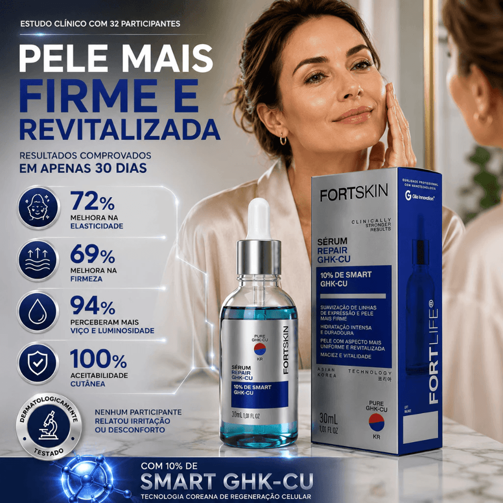 Kit com 2 Séruns GHK-Cu 10% Smart Repair 30ml - FortLife