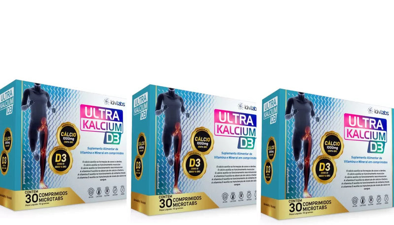 Kit C/3 Ultra Kalcium D3 Ultra 1000MG C/30 Comprimidos