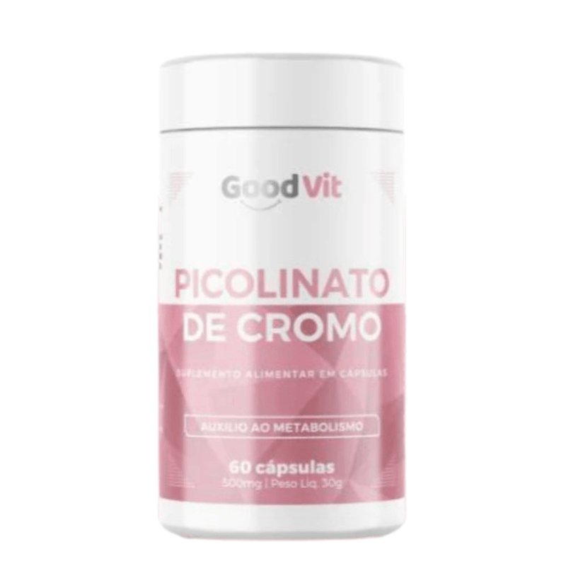 Picolinato de Cromo 500mg C/60 Cápsulas - Controle da Glicose - Good Vit
