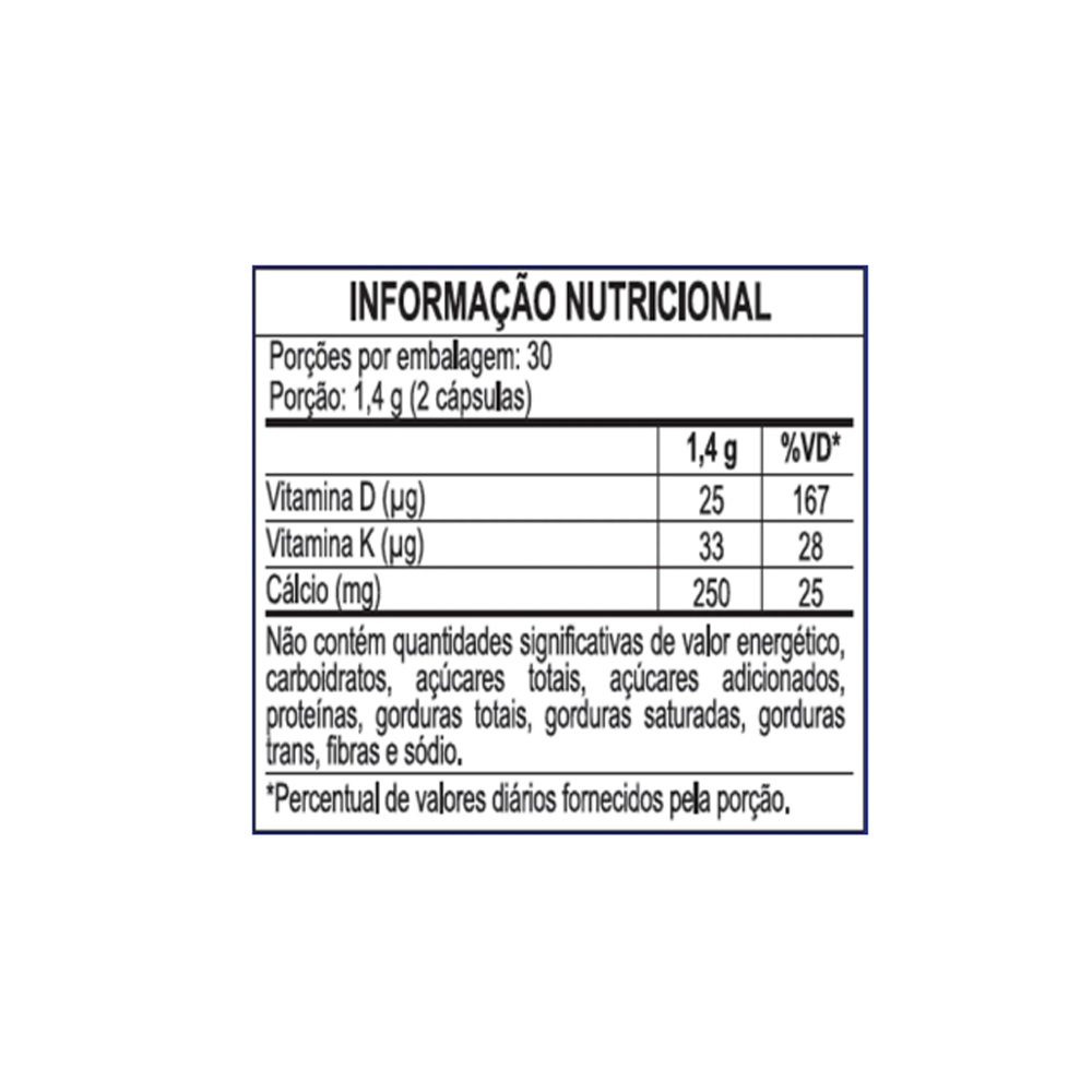 Citrato Malato de Cálcio + Vitamina D3+K2  C/60 Cápsulas - Maltta