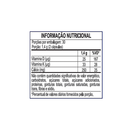 Citrato Malato de Cálcio + Vitamina D3+K2  C/60 Cápsulas - Maltta