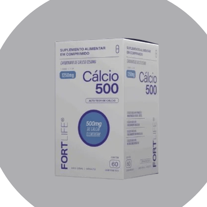 Carbonato de Cálcio 1250mg C/60 Comprimidos - Fortlife