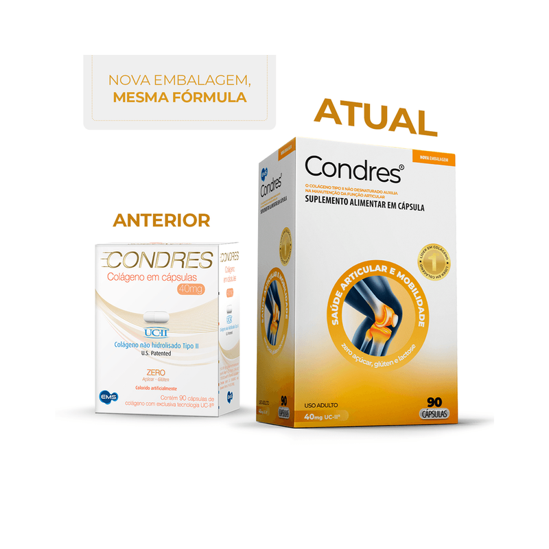 Condres Colágeno Tipo II Articular 40mg 90 Cápsulas EMS