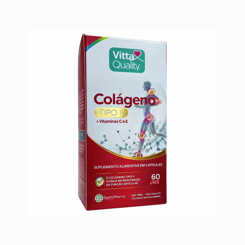Colágeno Tipo II + Vit C e E 60 Cápsulas Vitta Quality
