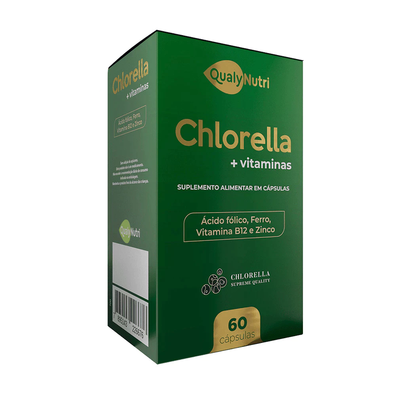 Chlorella + Vitaminas 500mg C/60 Cápsulas - QualyNutri
