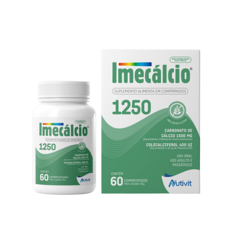 Imecálcio 1250mg C/60 Cápsulas - Nutivit
