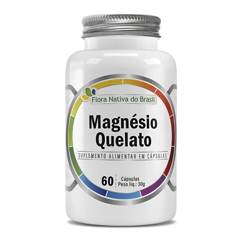 Magnésio Quelato Flora Nativa 60 Cápsulas Bisglicinato Alta Absorção