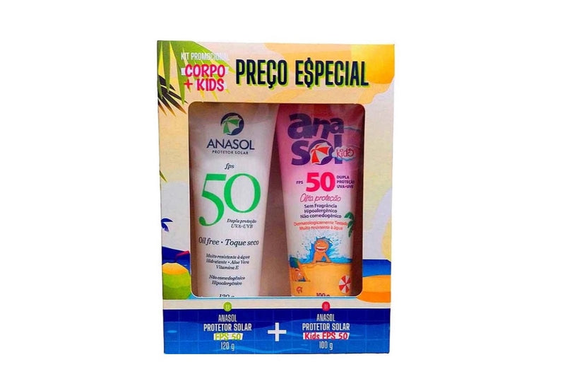 Kit Anasol Protetor Corpo FPS50 + Protetor Kids FPS50