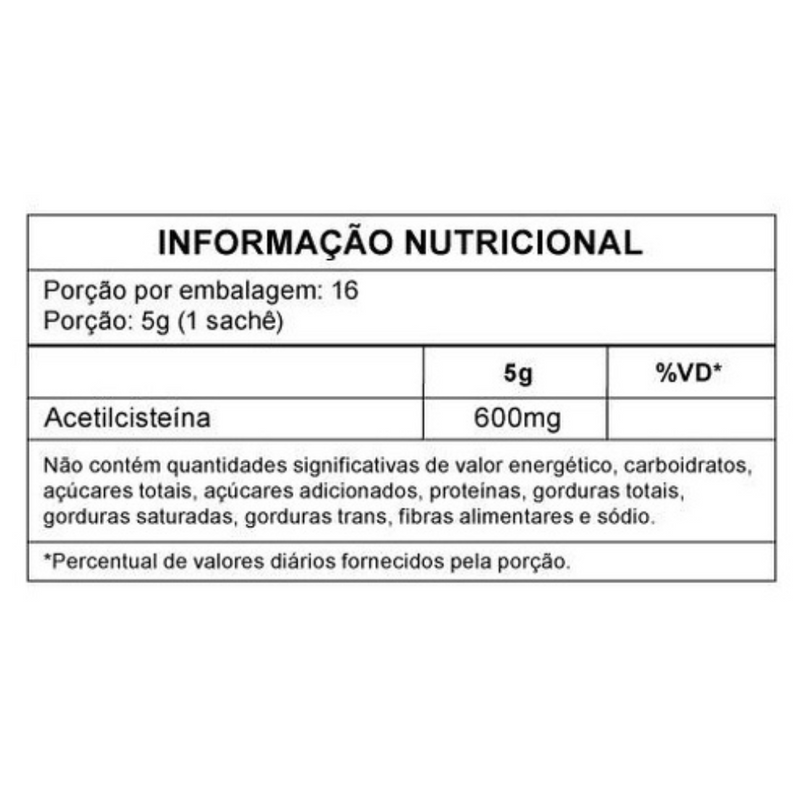Fluimuliv Acetilcisteina 600mg C/16 Envelope Laranja