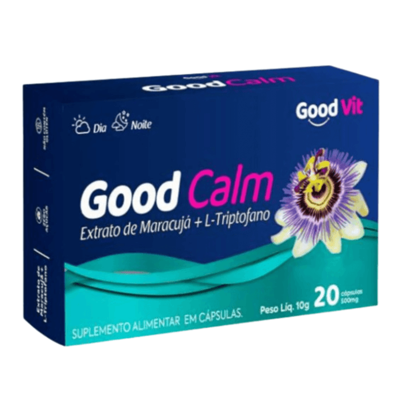 Good Calm 500mg 20 Cápsulas Ansiedade e Sono - Good Vit