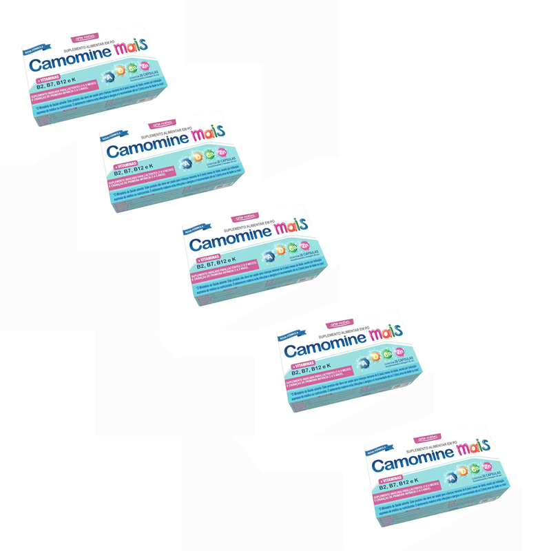 Kit 5 Caixas Camomine Mais Vitaminas 20 Cápsulas Arte Nativa