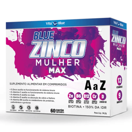 Blue Zinco Max Mulher C/60 Comprimidos - Vita Blue