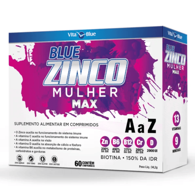 Blue Zinco Max C/60 Comprimidos - Vita Blue
