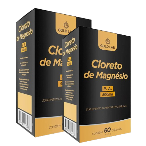 Kit 2x Cloreto Magnésio C/60 Cápsulas - Gold Lab