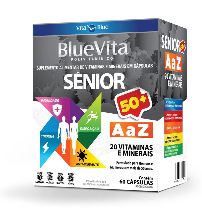 Polivitamínico Sênior A a Z C/60 Cápsulas - Vita Blue