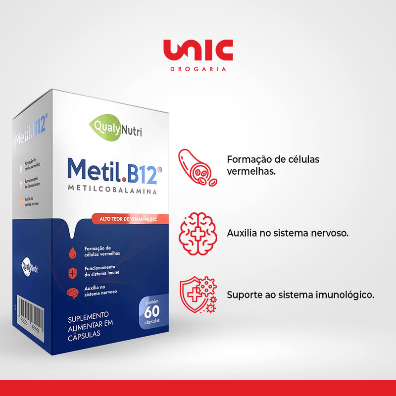 Metil.B12 Metilcobalamina C/60 Cápsulas - QualyNutri