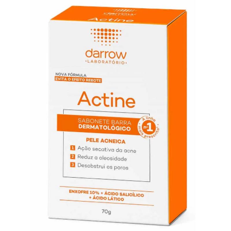Actine Sabonete Barra 70g -  Limpeza Profunda e Controle da Oleosidade
