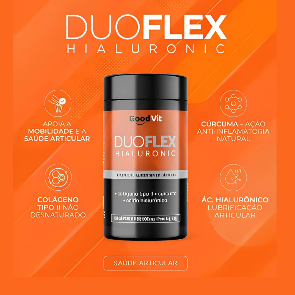 Duoflex Hialurônico Saúde das Articulações C/60 Cápsulas - Good Vit