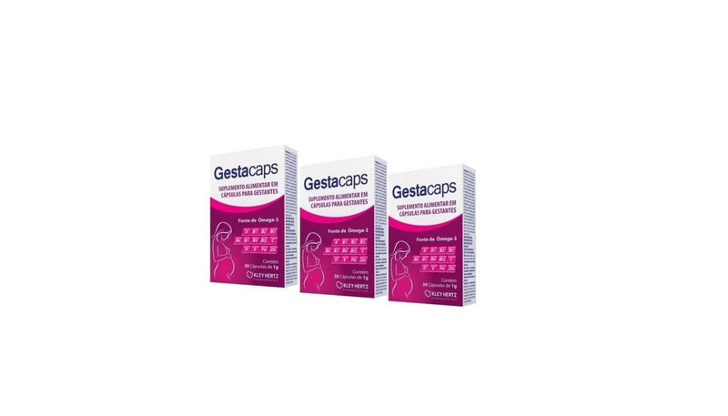 Kit C/3 Gestacaps Ômega C/30 Cápsulas
