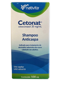 Shampoo Anticaspa Cetonat 100ml Cetoconazol 20mg Caspa e Seborreia - Nativita