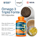 Ômega 3 Tripla Fonte 1000mg C/120 Cápsulas - Katigua