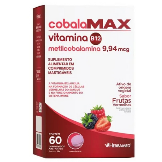 CobalaMAX 9,94mcg C/60 Comprimidos Mastigáveis - Herbamed