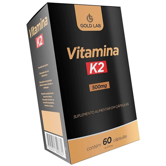 Vitamina K2 Saúde Óssea 500mg com 60 Cápsulas Gold Lab