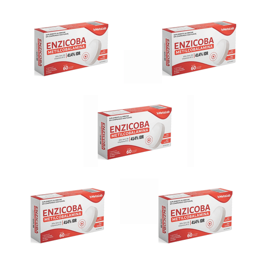Kit com 5 unidades de Vitamina B12 Enzicoba