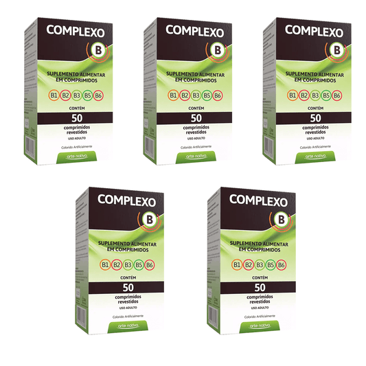 Kit C/5 Complexo B C/50 Comprimidos - Arte Nativa