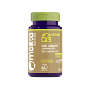 Vitamina D3 1000UI 60 Cápsulas Suplemento Alimentar - Maltta