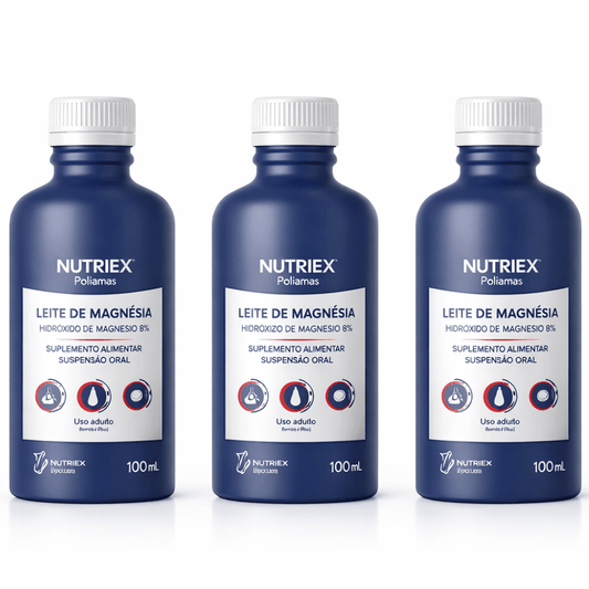 Kit 3x Leite de Magnésia Polimais Tradicional 100ml - Nutriex