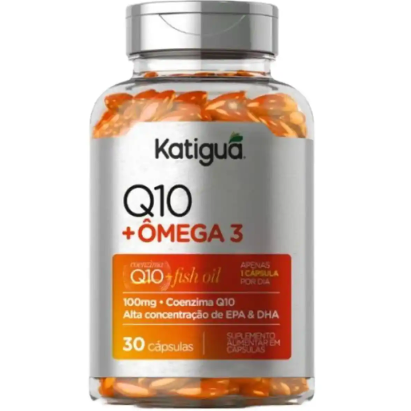 Coenzima Q10 + Ômega 3 - 30 Cápsulas Coração e Mente Saudável - Katigua