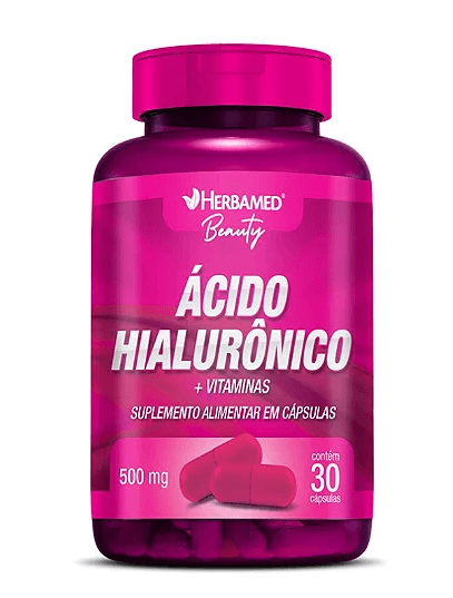 Ácido Hialurônico + Vitaminas 500mg C/30 Cápsulas - Herbamed