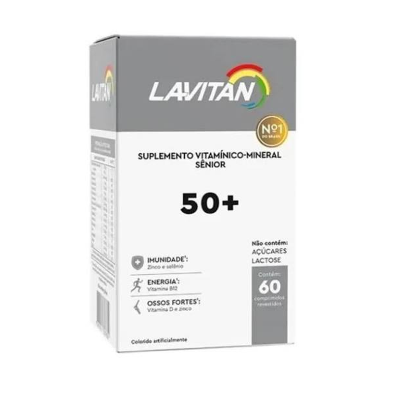 Lev-tam sênior 50 + suplemento vitamínico mineral 60 cápsulas